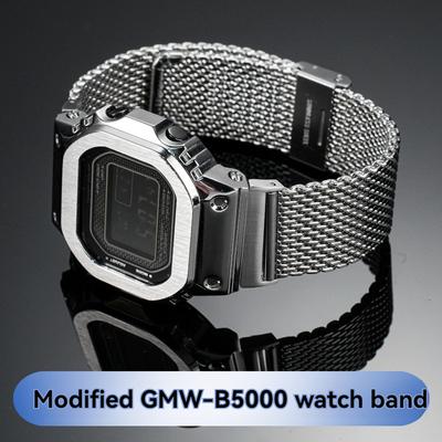 Браслет из нержавеющей стали для Casio G-Shock GM-B2100 и GMW-B5000 | Миланский металлический ремешок для часов с цельными креплениями | Ремешок-апгрейд