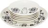 MOOMIN Plate Microwave and Dishwasher Moomin Nordic Day Wedding Made in "Moomin Valley" 6-Piece Set, Safe, Merchandise, Style, Mother's Gift, Gift,