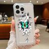 Чехол-карман с прозрачным мягким ТПУ для iPhone 17 16 15 14 13 Pro Max 16e 12, силиконовый чехол для телефона с вырезом и принтом бабочки