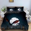 Черный Хэллоуин Летучая мышь Луна Король Королева Пододеяльник Страшный Ночной Комплект Постельных Принадлежностей Готический Ужас Покрывало Мягкий Полиэстеровый Одеяло Покрывало