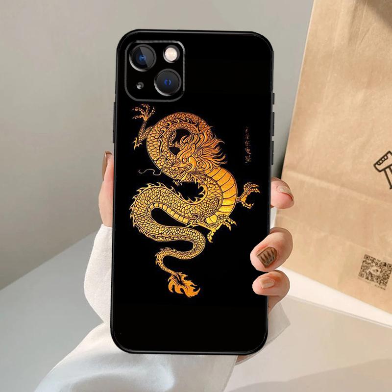 Модный Чехол для Телефона с Китайским Драконом Для iPhone 17 Air 16 15 14 11 12 13 Pro Max 12 13 mini 15 16 Plus 16e Защитный Чехол Coque