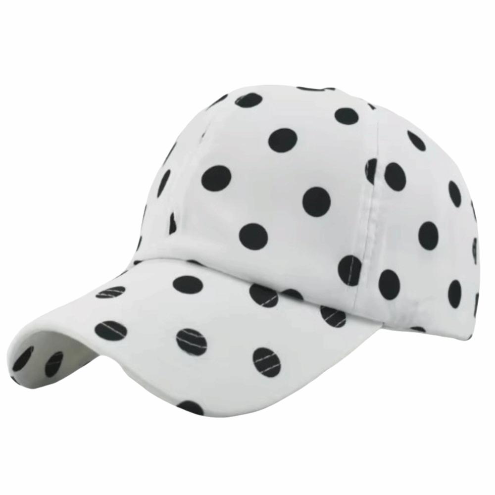 Breathable Polka Dot Baseball Cap Polyester Sun Hat Japanese Peaked Hat  Travel