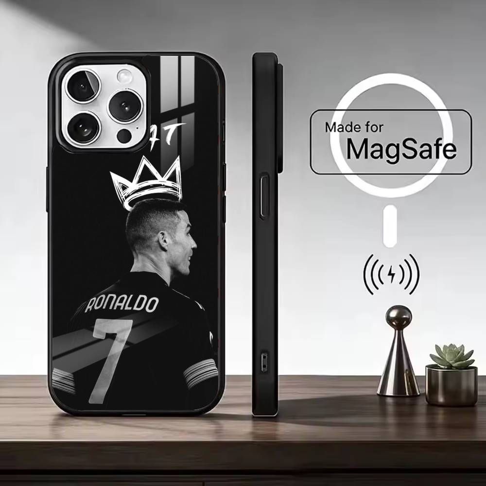 F-Famous Football Players C-CR7 Phone Case For iPhone17,16,15,14,13,12,11 Plus,Pro Max, New Magnetic Wireless Charging