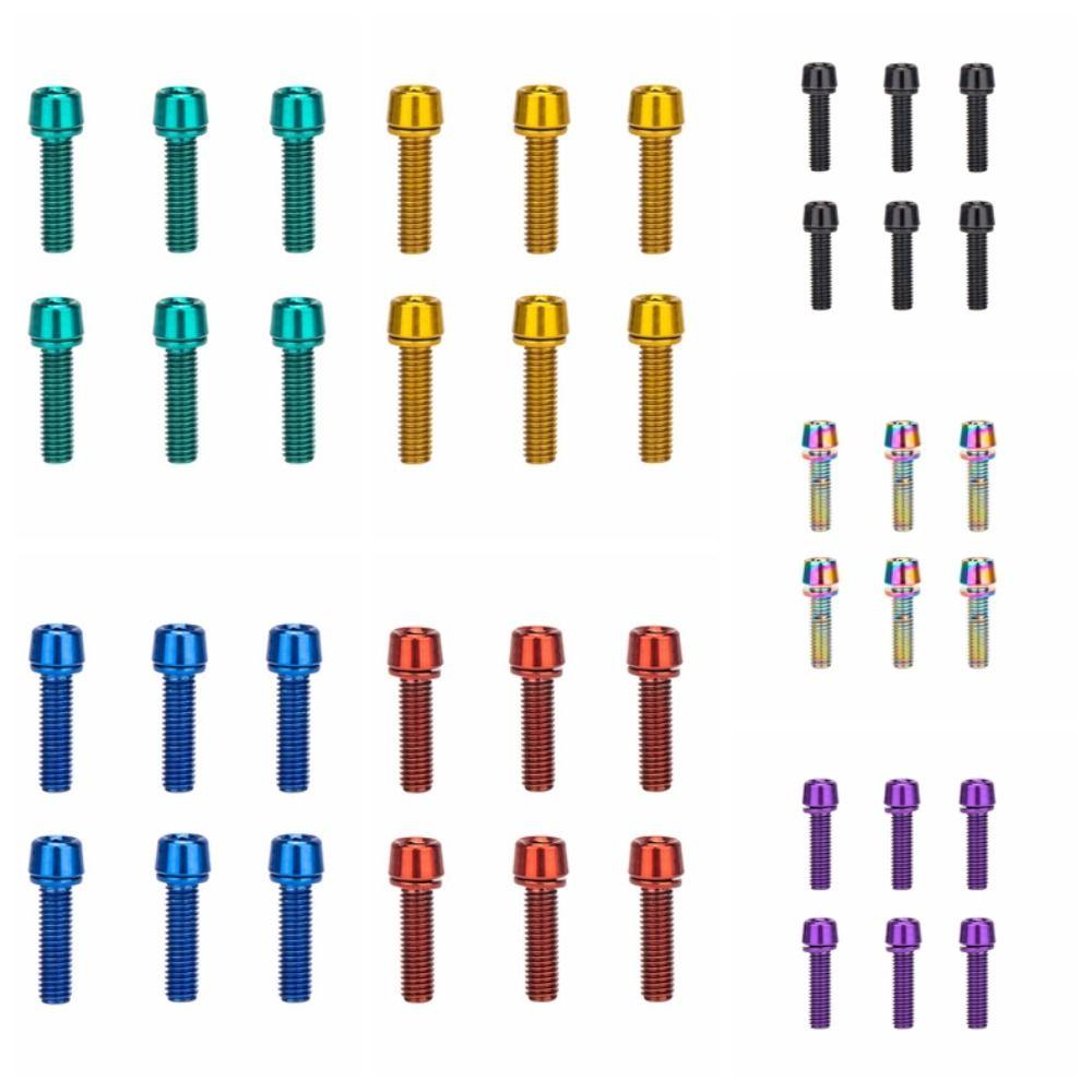 6PCS Stainless Steel Bicycle Riser Screws Bike Stem Bolts for Road Bike/Bike Handlebar/Riding