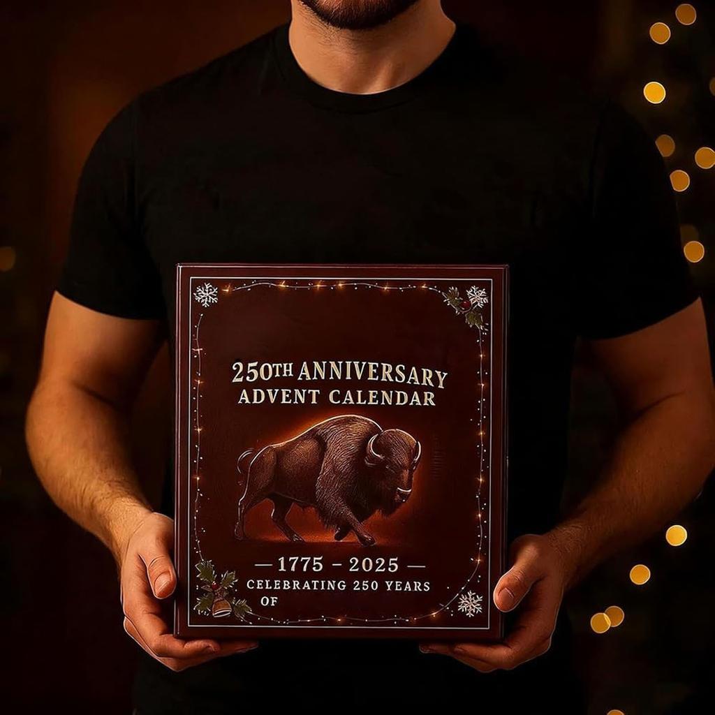 2025 Whiskey Advent Calendar with  2D Flat Arcylic 24pcs Pendant Christmas Countdown Calendar for Home/Office/Tree Xmas Decor