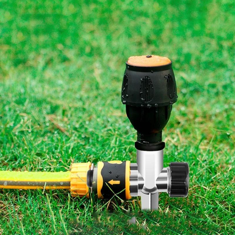 Alloy Swing Arm Ground Sprinkler 360° Automatic Rotation Garden Irrigation System Lawn Watering Sprayer for Yard Plant Irrigatio