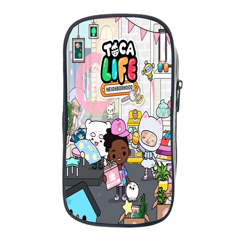 Toca Life World Пенал Подарок Детям Мальчикам Студентам Пенал Для Хранения Ручки Сумка Школьные Принадлежности Коробка Канцелярских Принадлежностей