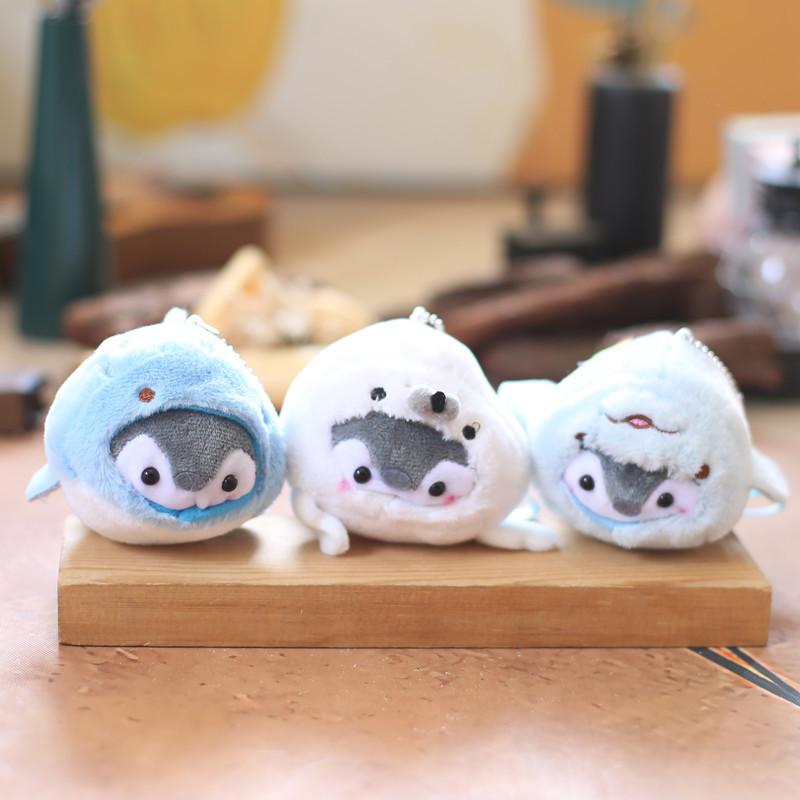 Милая плюшевая игрушка-подвеска в виде пингвина, трансформирующаяся в тюленя, морского льва, дельфина, пингвина, подвесную сумку-украшение для куклы