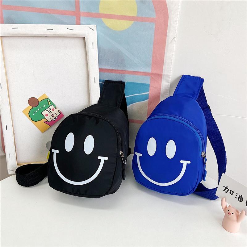 Adorable Nylon Smiley Face Coin Purse For Preschool Kids In Multicolor Designs
