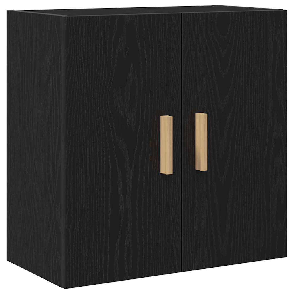 Wall Mounted Cabinet Black Oak Effect 60 x 30 x 60 cm Engineered Wood