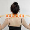 Hand-Held Back Shoulder Neck Muscle Massager Plastic Back Puller Fitness Physiotherapy Massage Roller Bead Pull-Back Roller