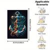 Cozy Nautical Anchor Throw Blanket - Soft Flannel, Reversible Design for All Seasons - Perfect for Bed, Sofa, Camping & Travel