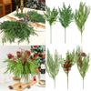 Plastic Artificial Norfolk Pine Branches DIY Wreath Christmas Pine Stem Christmas