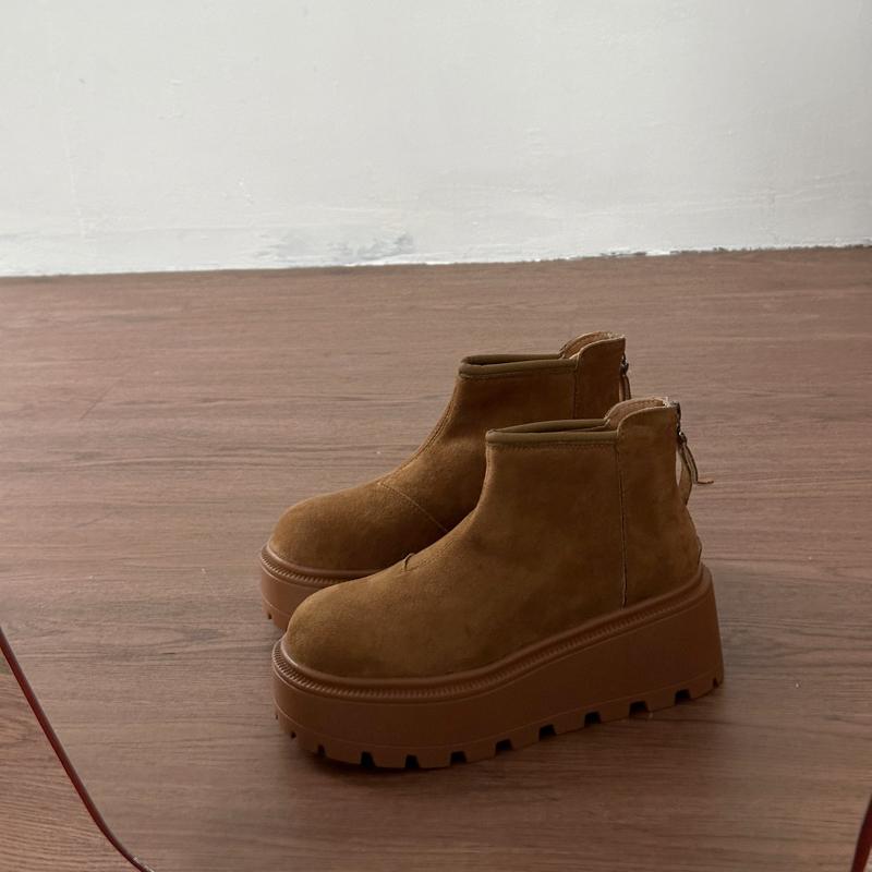 Осень Зима Винтажные Теплые Хлопковые Женские Ботильоны Модные Ботильоны на Платформе с Увеличением Высоты Плюшевые Короткие Ботинки botines para mujeres