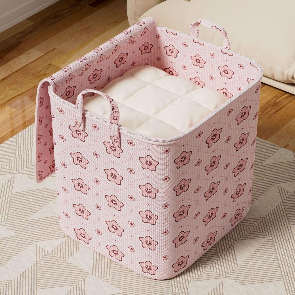 Foldable Clothes Storage Bins With Handle Moving Storage Quilt Bag Closet Storage Box  for Home