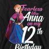 Frozen Childrens/Kids Fearless Like Anna Heather 12th Birthday Pullover Hoodie