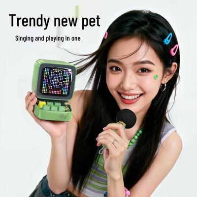 Ретро Bluetooth-динамик Divoom DitooMIC с мини-микрофоном KTV, штекер CN (адаптер в комплекте)