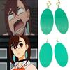 Anime DAN DA DAN Momo Ayase Personality Earring Green Earstuds Earclips Earwear Eardrop Women Cosplay Party Jewelry Accessories