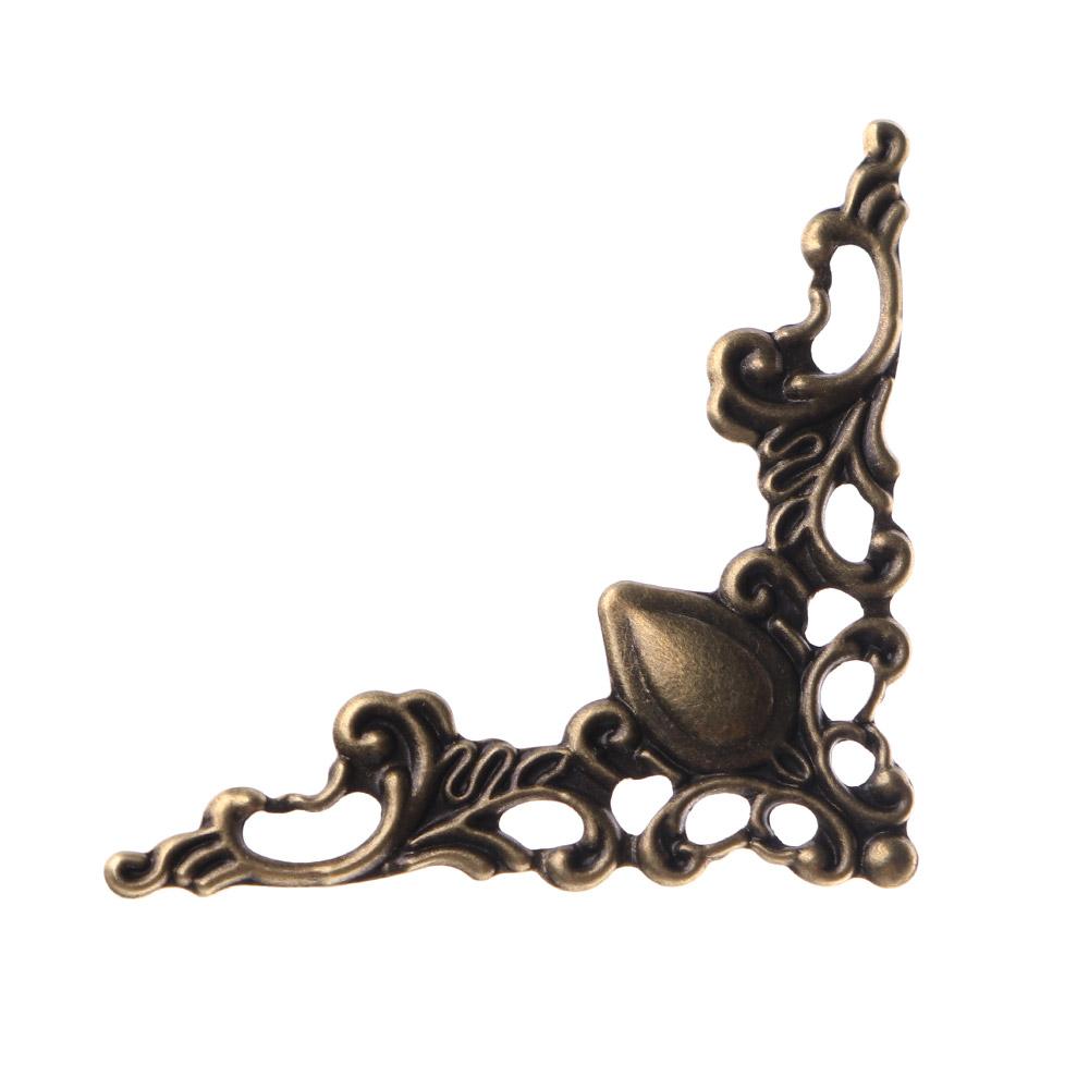 Золотая 40 мм декоративная фоторамка Бронзовый уголок для обложки блокнота для меню Декор кронштейна