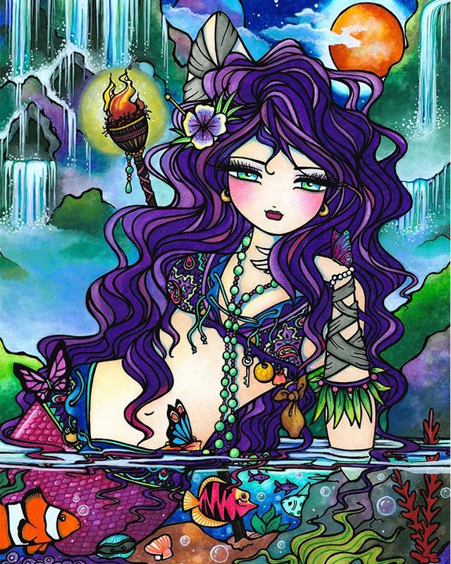 5D DIY алмазная живопись Русалка полная дрель вышивка крестиком Алмазная вышивка феи и животные домашняя картина горный хрусталь подарок ручной работы