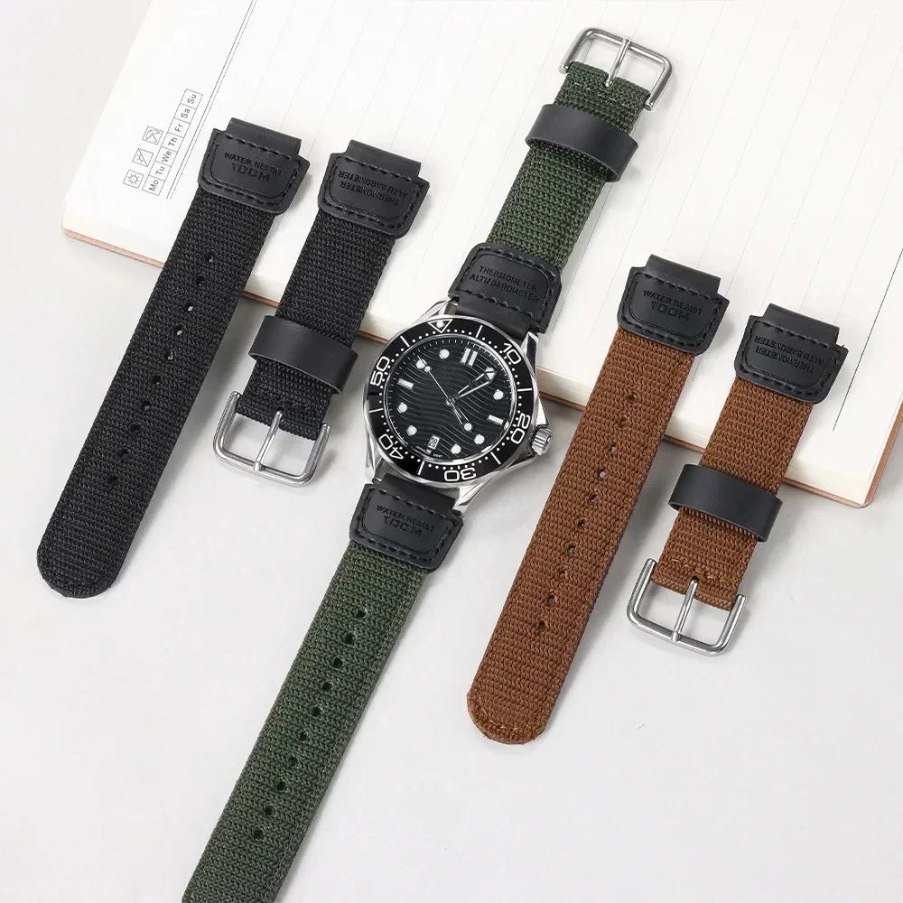 18-мм нейлоновый холщовый ремешок для часов Casio AE-1200WH/SGW-300/AQ-S810W, мужской, женский, спортивный браслет, высококачественная сменная браслет