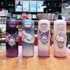 Детская термокружка Sanrio Kuromi из нержавеющей стали 316, с трубочкой, для девочек, школьная, с двойными стенками