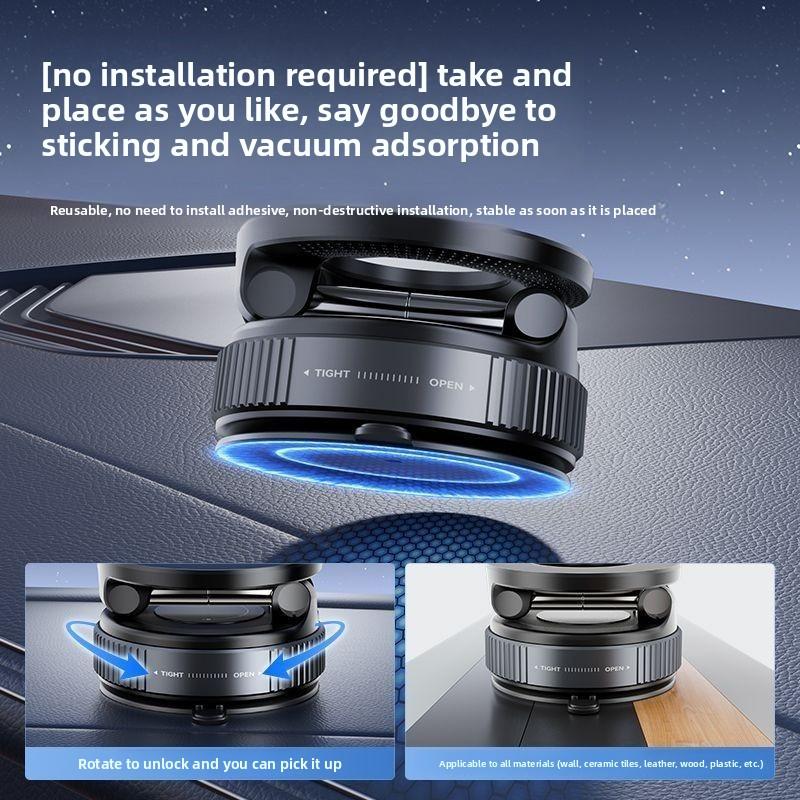 New Magnetic Car Phone Holder 360° Rotation Folding With Vacuum Suction Cup For iPhone 12-16 Series Car/Gym/Driving Phone Holder
