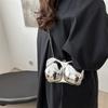 Смешная акриловая сумка для женщин Серебряная золотая вечерняя сумка Женская маленькая сумка через плечо