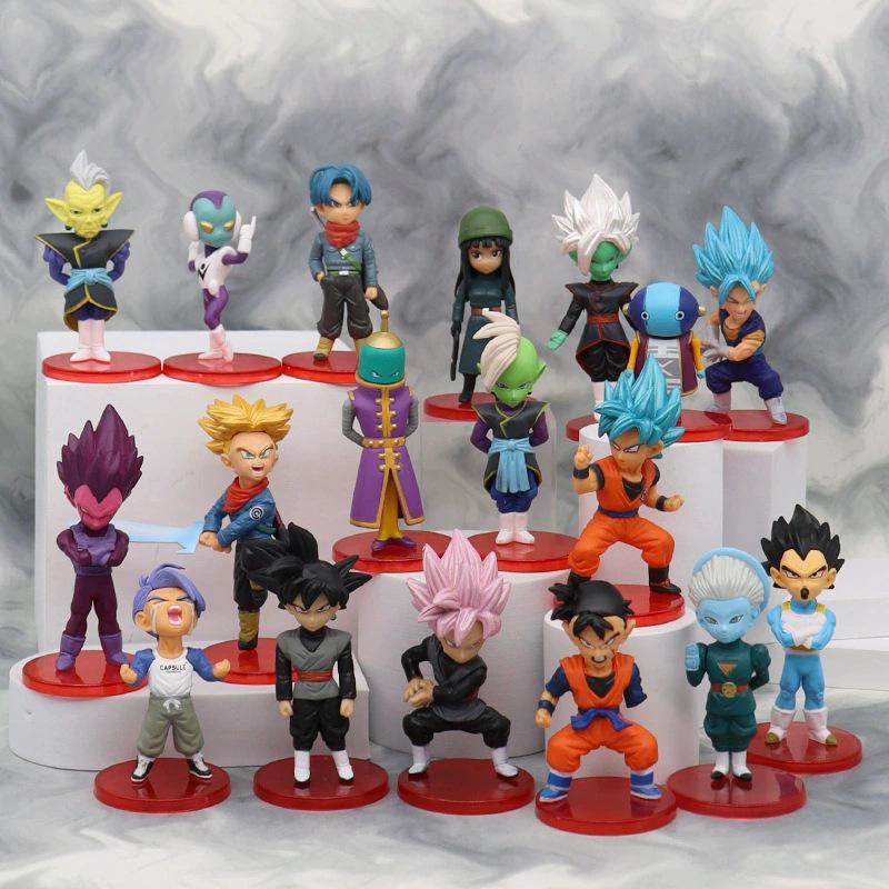 Фигурка Аниме Dragon Ball Z Супер Сайян Сон Гоку Сон Гохан Веджета Броли Пикколо Маджин Буу Набор Фигурок Действия Модель Подарки Игрушка