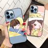 Чехол с милой девушкой для Iphone 13 14 12 11 Pro Max Mini Xs Xr X 7 8 6s Plus Se 2022, защитная задняя крышка из закаленного стекла