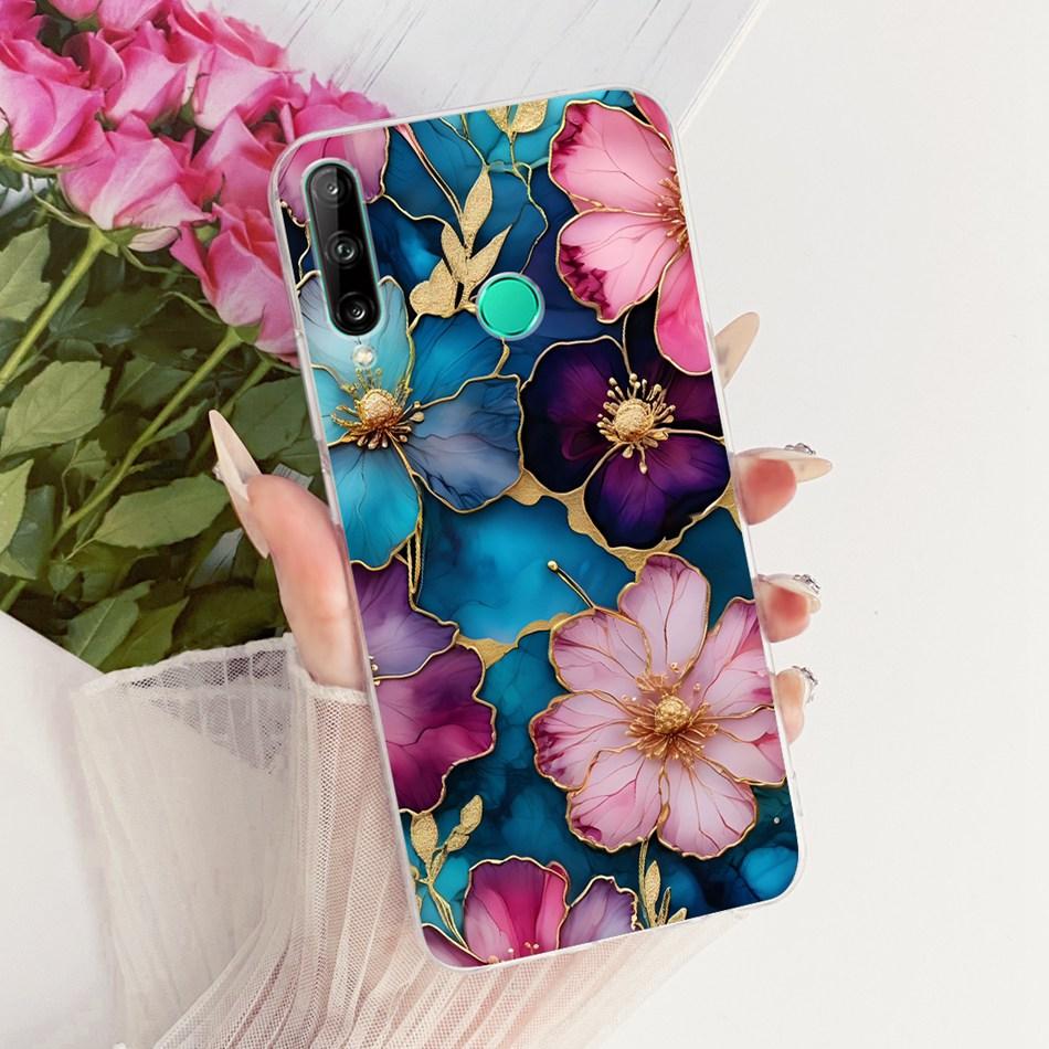 For Huawei Y7p Cute Flower Butterfly Cat Painted Case For Huawei Y7P 2020 ART-L28 ART-L29 Soft Silicone TPU Phone Cases