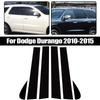 6 шт., подходит для Dodge Durango 2010-2015, глянцевый черный материал из поликарбоната, зеркальный эффект, центральная часть окна двери, средняя часть стойки стойки, накладка на колонку