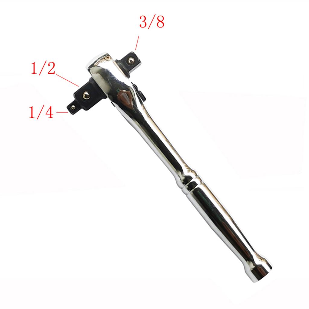 Трещотка 1/4" 3/8" 1/2" Профессиональная усиленная трещотка с быстрым сбросом Реверсивная трещоточная рукоятка 72 зуба