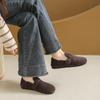Модные мягкие повседневные универсальные туфли Boken 2024 года, новые осенне-зимние туфли One Foot Kick Bean, модные и теплые туфли Boken из хлопка