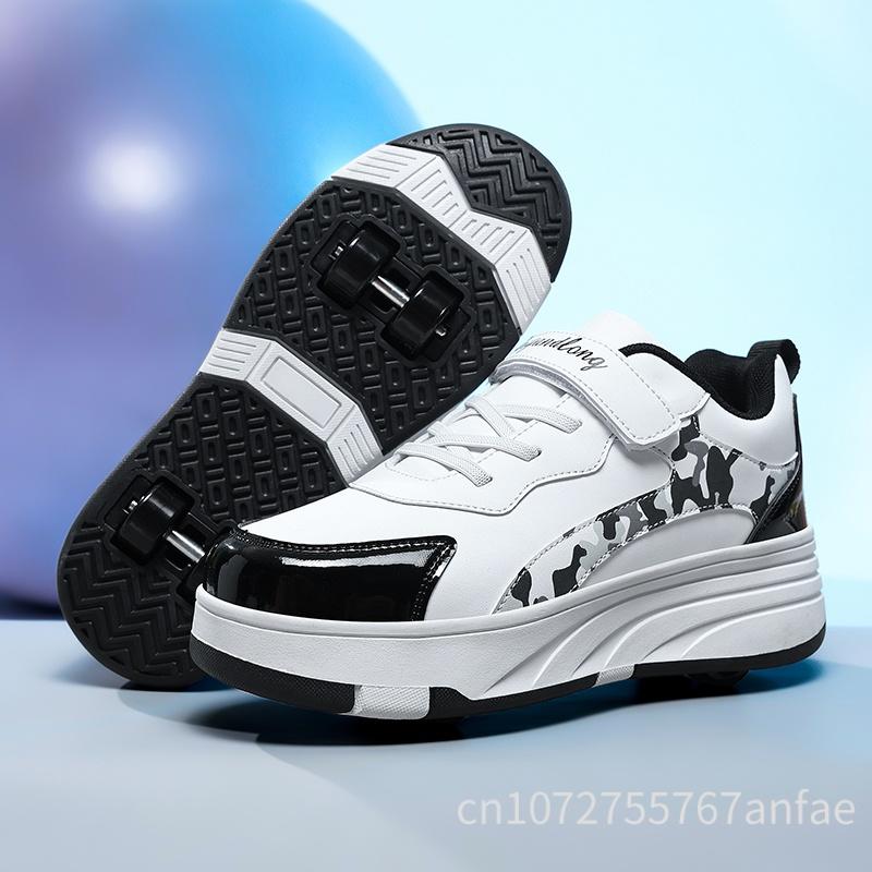 Детская обувь для скейтборда Ходьба Катание Двойного назначения Удобная Износостойкая Уличные Кроссовки для роликовых коньков Повседневная обувь для девочек