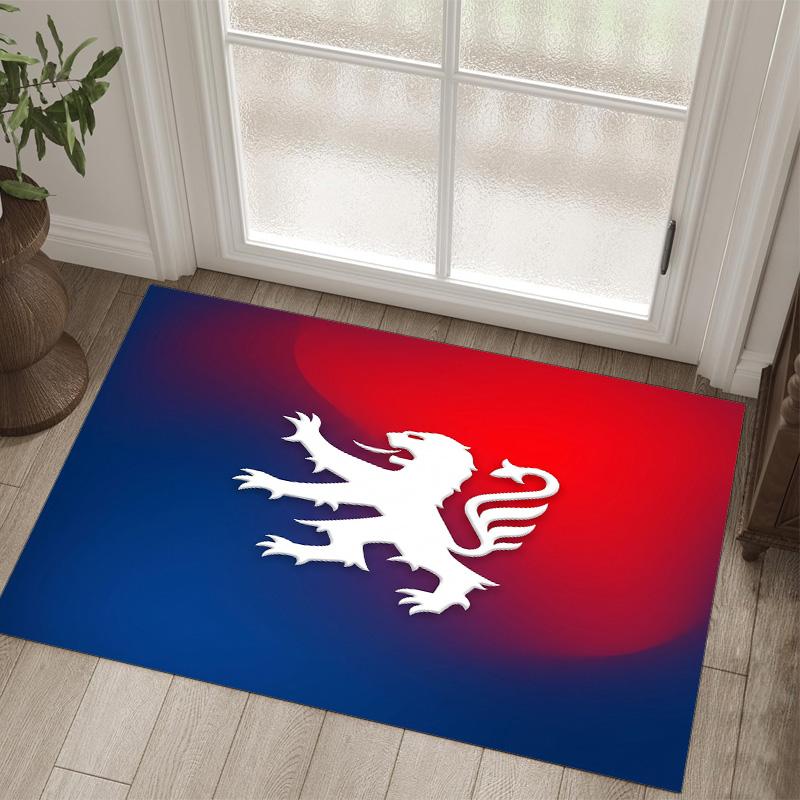 Lyon FC Design Crystal Velvet Carpet Cozy Non?Slip Printed Rug For Bedroom Living Room Entrance