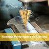 Wood Plastic Aluminum Hole Expand Tool Accessory 5-35 Gold Titanium Plate Pagoda Drill Hexagonal Straight Groove Step Drill Bit
