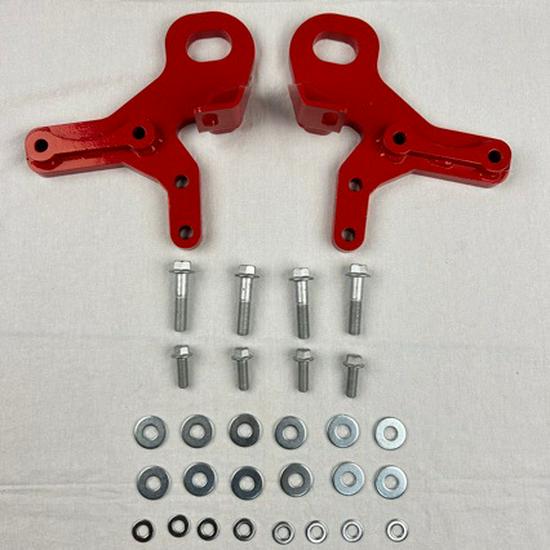 Toyota LC Series Reinforced Front Tow Hook - Red/Black