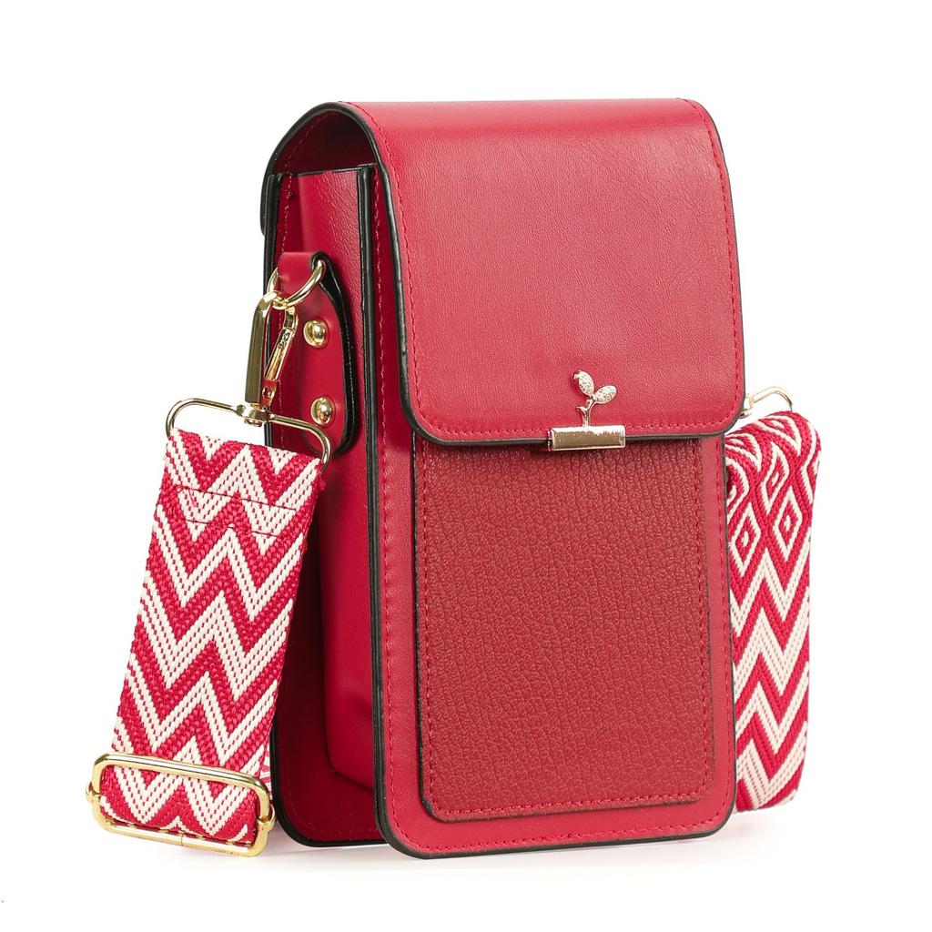 Fashion Women Flap Crossbody Bags Simple Solid Color Leather Shoulder Bags Female Cell Phone Small Square Bags