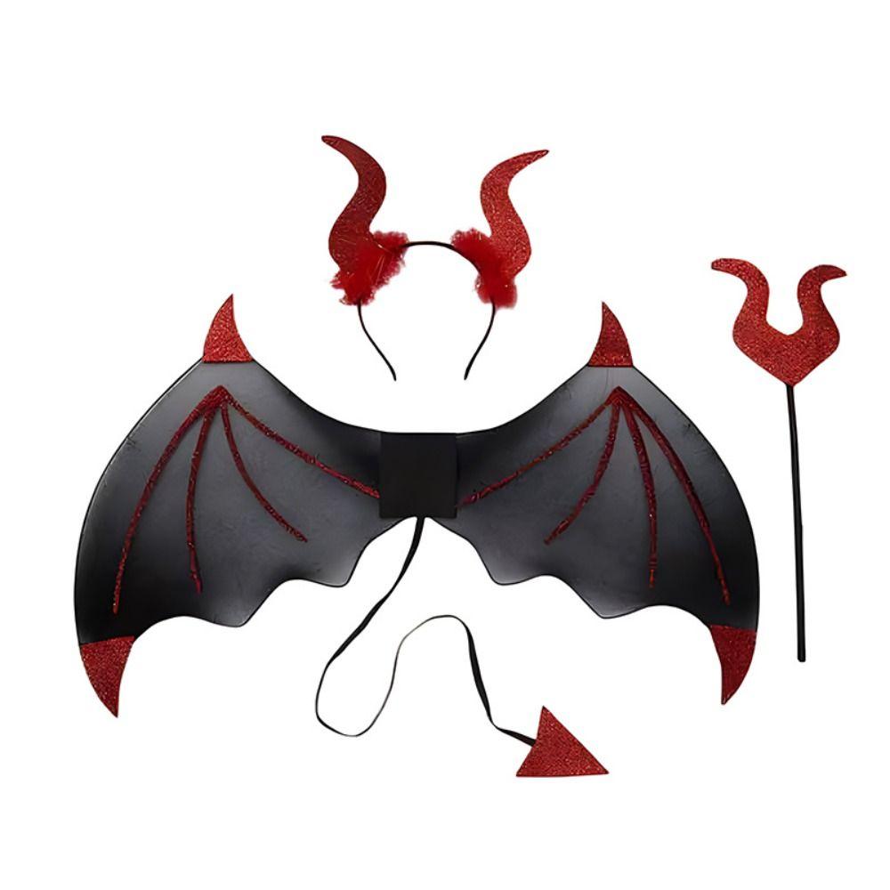 Devil Halloween Costume Cosplay Props Cosplay Halloween Wand Fashion Demon Horn Hair Band  Adults