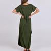 Женский летний повседневный свободный сарафан большого размера, футболка с коротким рукавом, пляжные длинные платья макси, модные наряды 2024 года