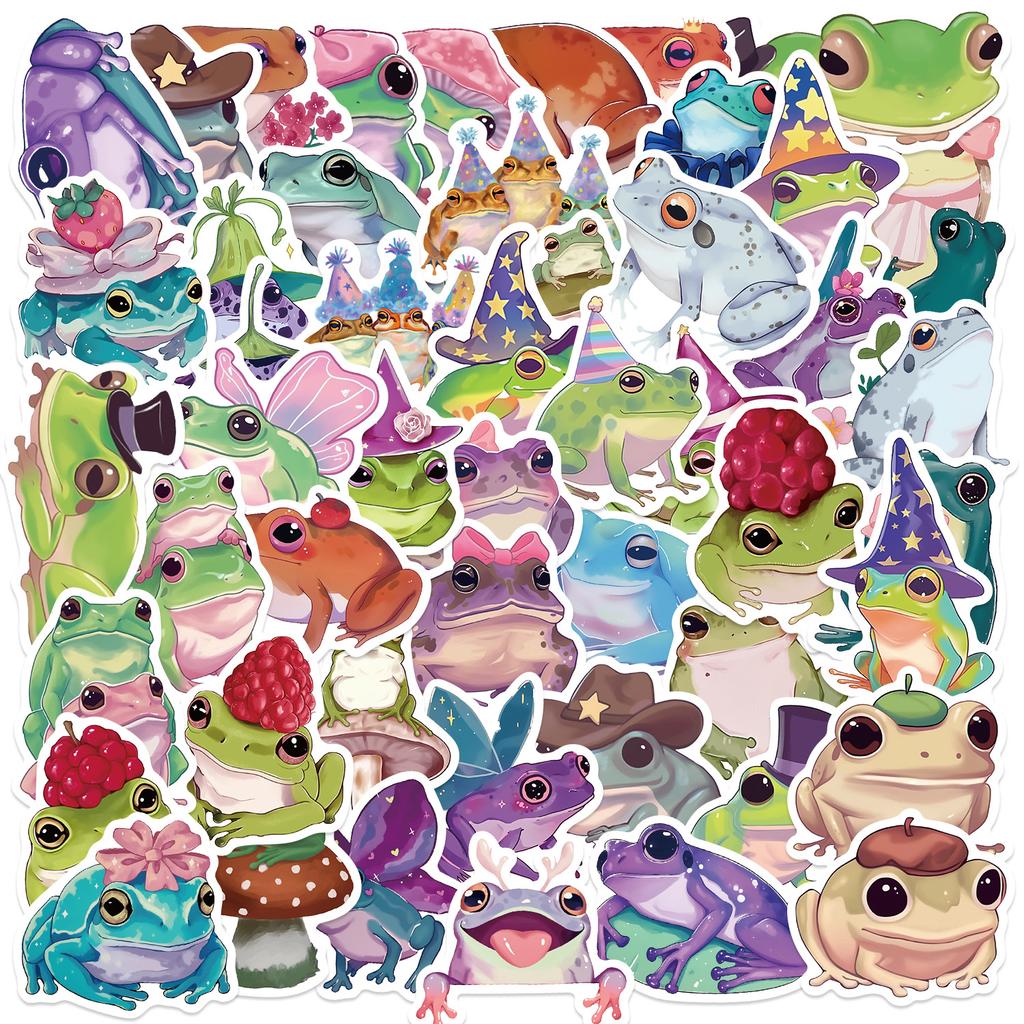 50 Cartoon Frog Fairy Graffiti Stickers Decorate Guitar Notebook Suitcase DIY Waterproof