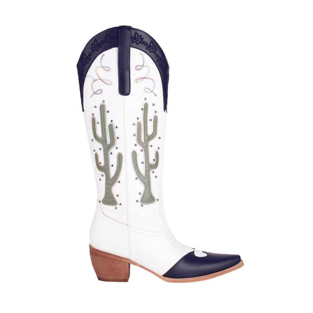 Krazing Pot ПУ осенне-зимние туфли на толстом высоком каблуке сапоги для верховой езды европейский дизайн вышивка шитье сохраняют тепло высокие сапоги до бедра