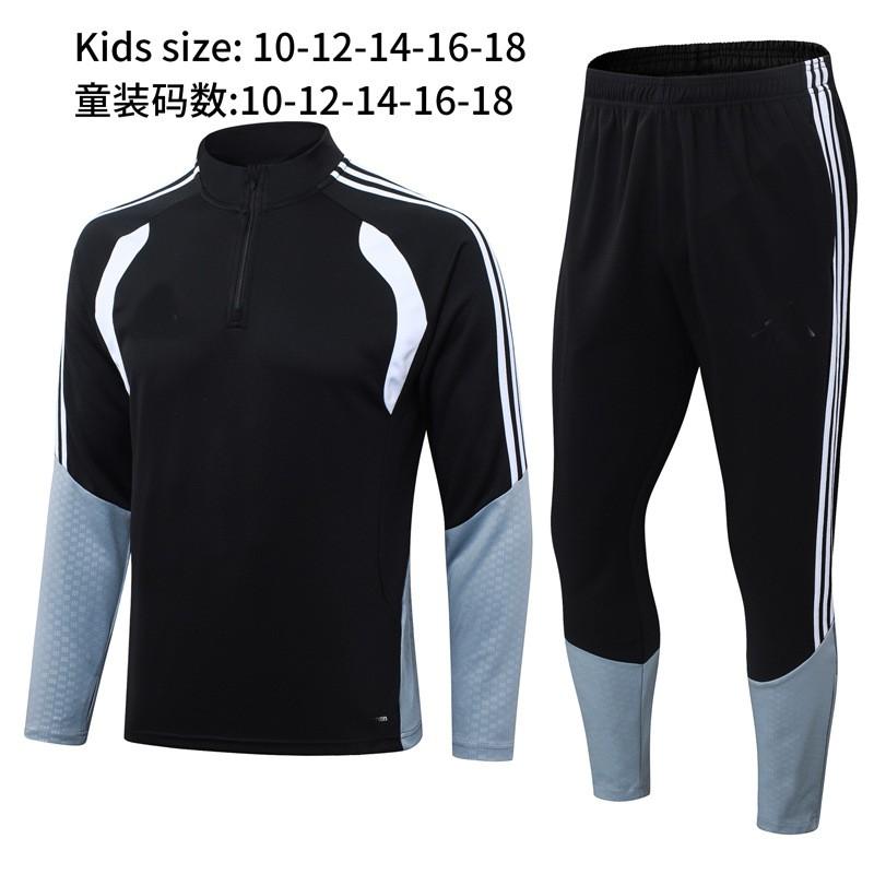 2627 Half-zip Embroidered Soccer Training Suit Adult Kids Long Sleeve Quick Dry Sportswear