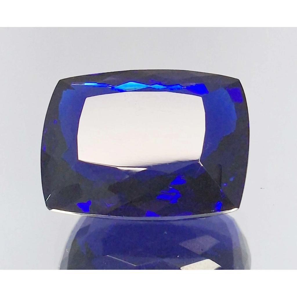 Beautiful Dark Blue Tanzanite Natural Cushion Cut 71-73 Ct Certified Gemstone