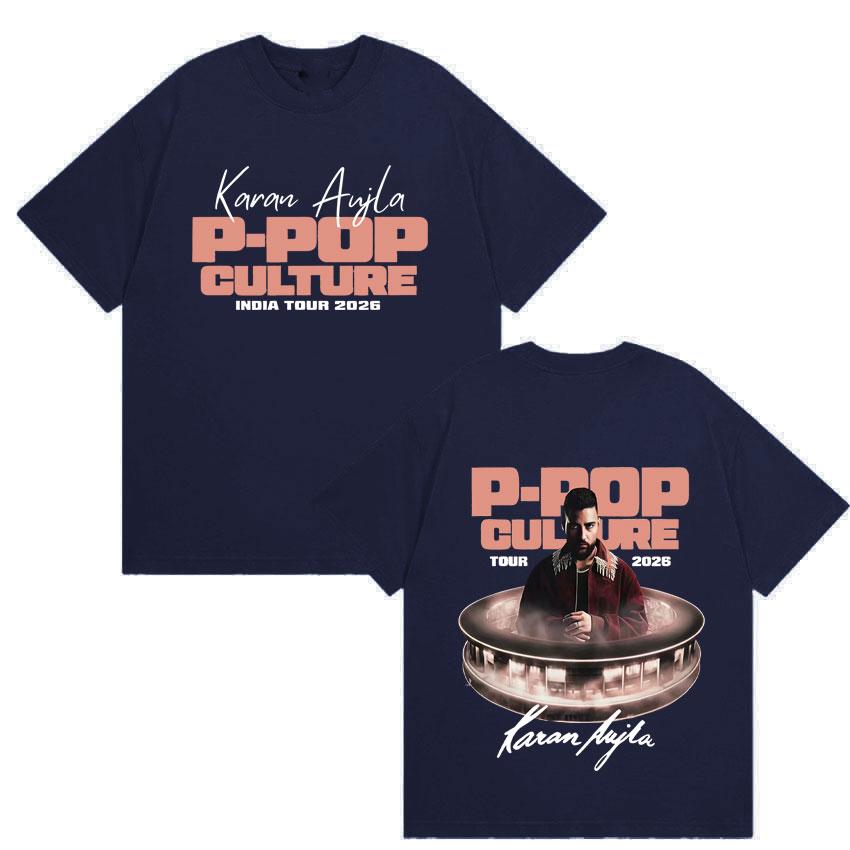 Karan Aujla TShirt PPOP Culture Graphics T Shirt Unisex Unisexs Short Sleeve Clothing 90s Casual Cotton Crewneck Tshrits Teenagers