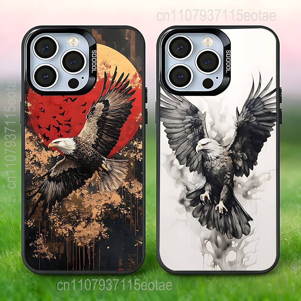 Eagle fly Cool art Phone Case For iPhone 17,16,15,14,13,12,11,Pro,XS,Max,Plus,Mini,SE4,E Black Matte Shockproof Cover