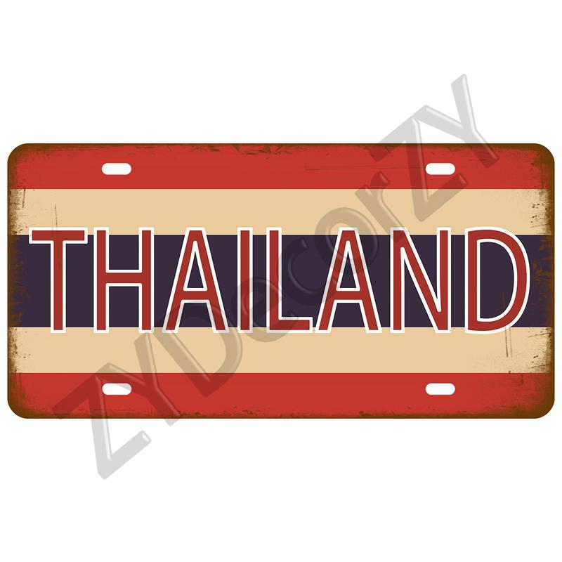 Plaque Israel Spain France Home Metal Sign Germany Craft Bar Decor Tin Sign USA Country Flag Tinplate Plate For Wall Restaurant