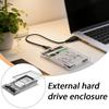Прозрачный корпус для HDD/SSD 2,5 дюйма, адаптер SATA на USB 2.0 Type-C, портативный внешний бокс для жесткого диска, без инструментов