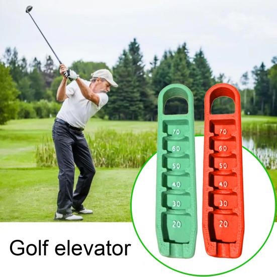 2 шт. Инструмент для измерения высоты мишени для гольфа со шкалой Компактный дизайн Портативный точный инструмент для измерения высоты мишени для гольфа Простой в использовании аксессуар для тренировок по гольфу